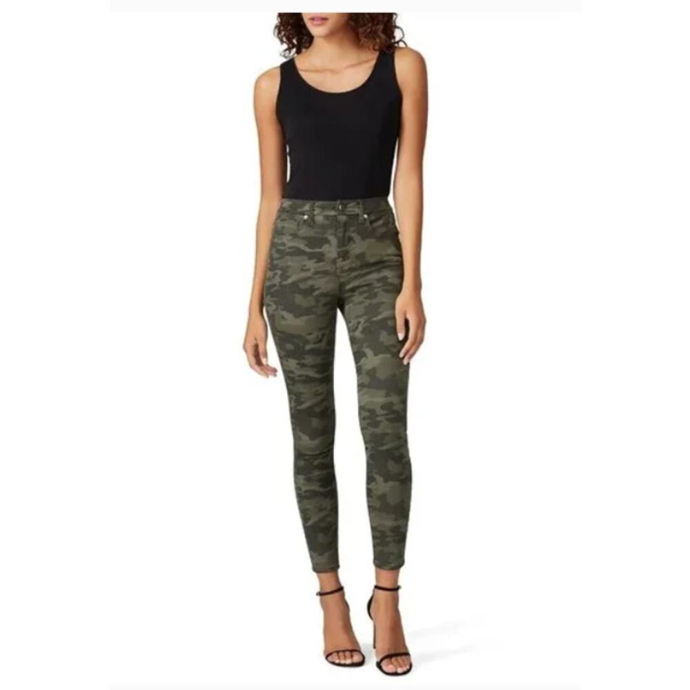 Good‎ American Good Waist Jeans in Camo Green Skinny High Waist Size 24